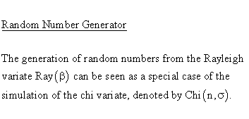Rayleigh Distribution - Random Number Generator