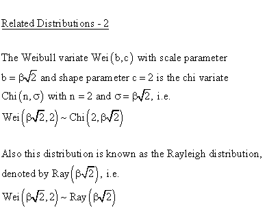 Continuous Distributions - Rayleigh Distribution - Related Distributions
2 - Rayleigh Distribution versus Chi and Weibull Distribution