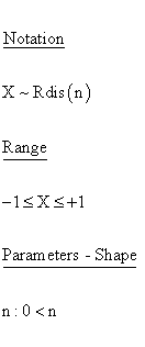 r-Distribution - Notation - Range - Parameters