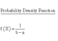 Continuous Distributions - Rect. (Uniform) Distribution -
Probability Density Function