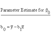 Descriptive Statistics - Simple Linear Regression - Parameter b(0) - Paramter Estimate for b(0)