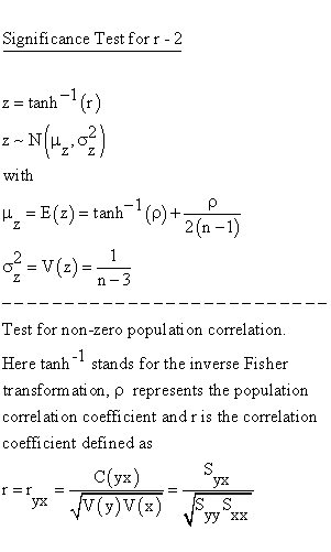 Descriptive Statistics - Simple Linear Regression - Significance Testing - Significance Test for r- 2