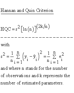 Descriptive Statistics - Simple Linear Regression - Autocorrelation - Hannan-Quin
