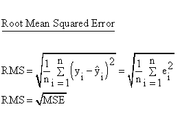 Descriptive Statistics - Simple Linear Regression - Model Performance - Root Mean Square Error
