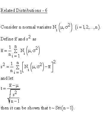 Statistical Distributions - Student t Distribution - Related Distributions6 - Student t-Distribution versus Normal Distribution