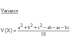 Statistical Distributions - Triangular Distribution - Variance