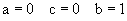 parameters: a=0 c=0 b=1