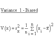 Descriptive Statistics - Variability - Variance - Biased