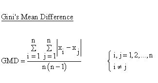 Descriptive Statistics - Variability - Gini Mean Difference